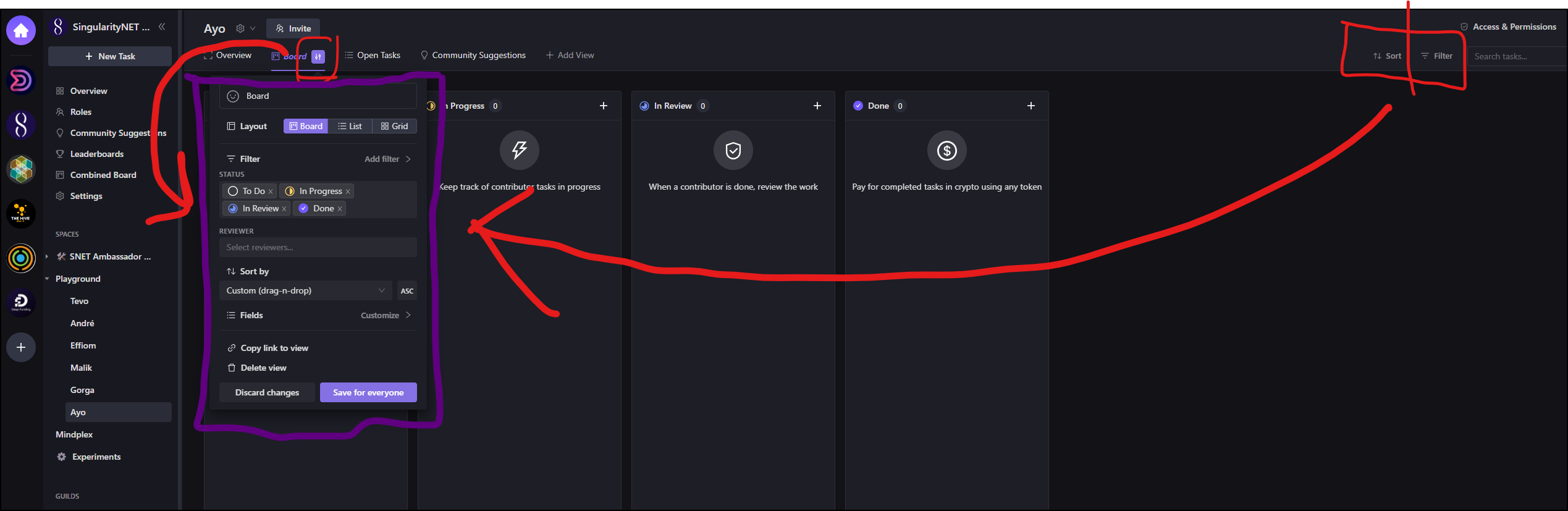 filter button location and backlog